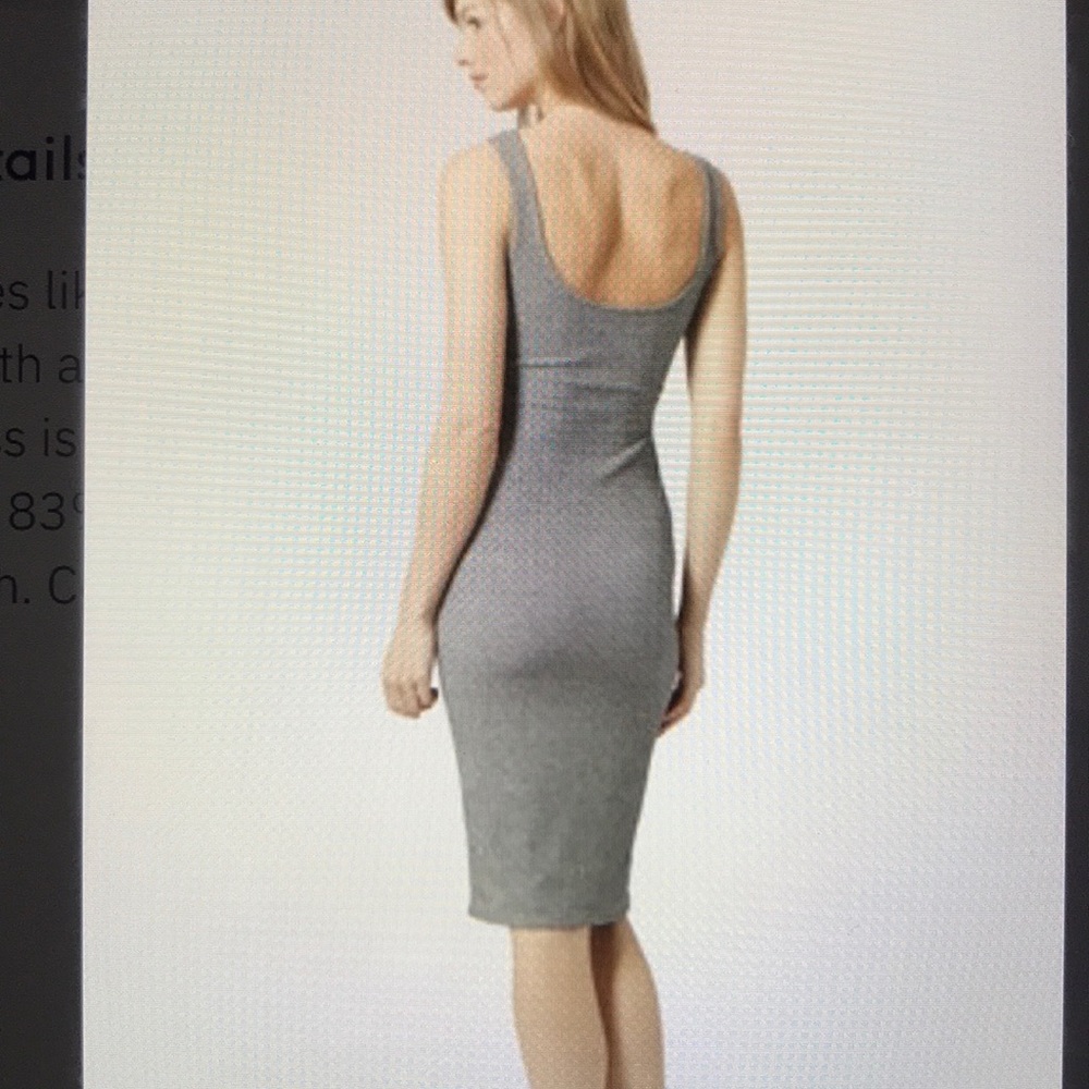 TopShop Grey Cotton Sheath / Scuba Dress NWT - Picture 4 of 7